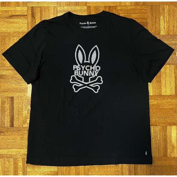 Psycho Bunny Other - Psycho Bunny Men's T-Shirt‎ Black Pima Cotton Graphic Skull Bunny Size S